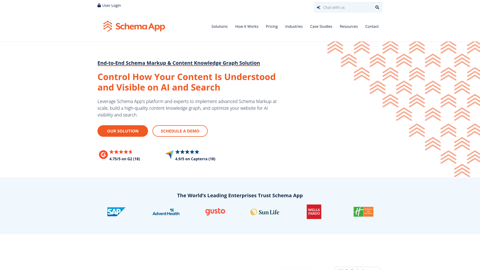 Screenshot of Schema App website