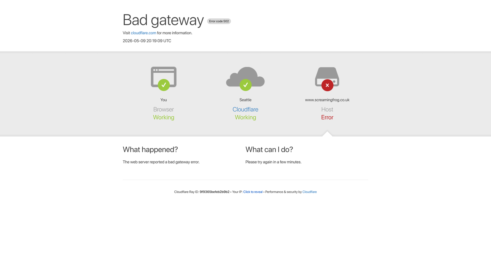 Screenshot of Screaming Frog SEO Spider website