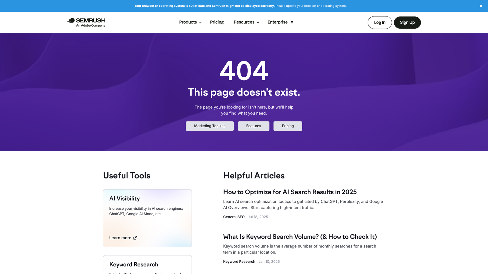 Screenshot of Semrush AI Title Generator website
