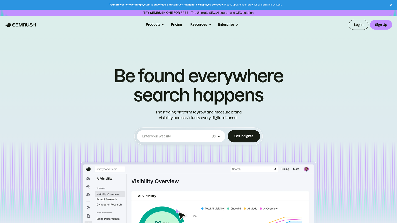 Screenshot of Semrush Writing Assistant website