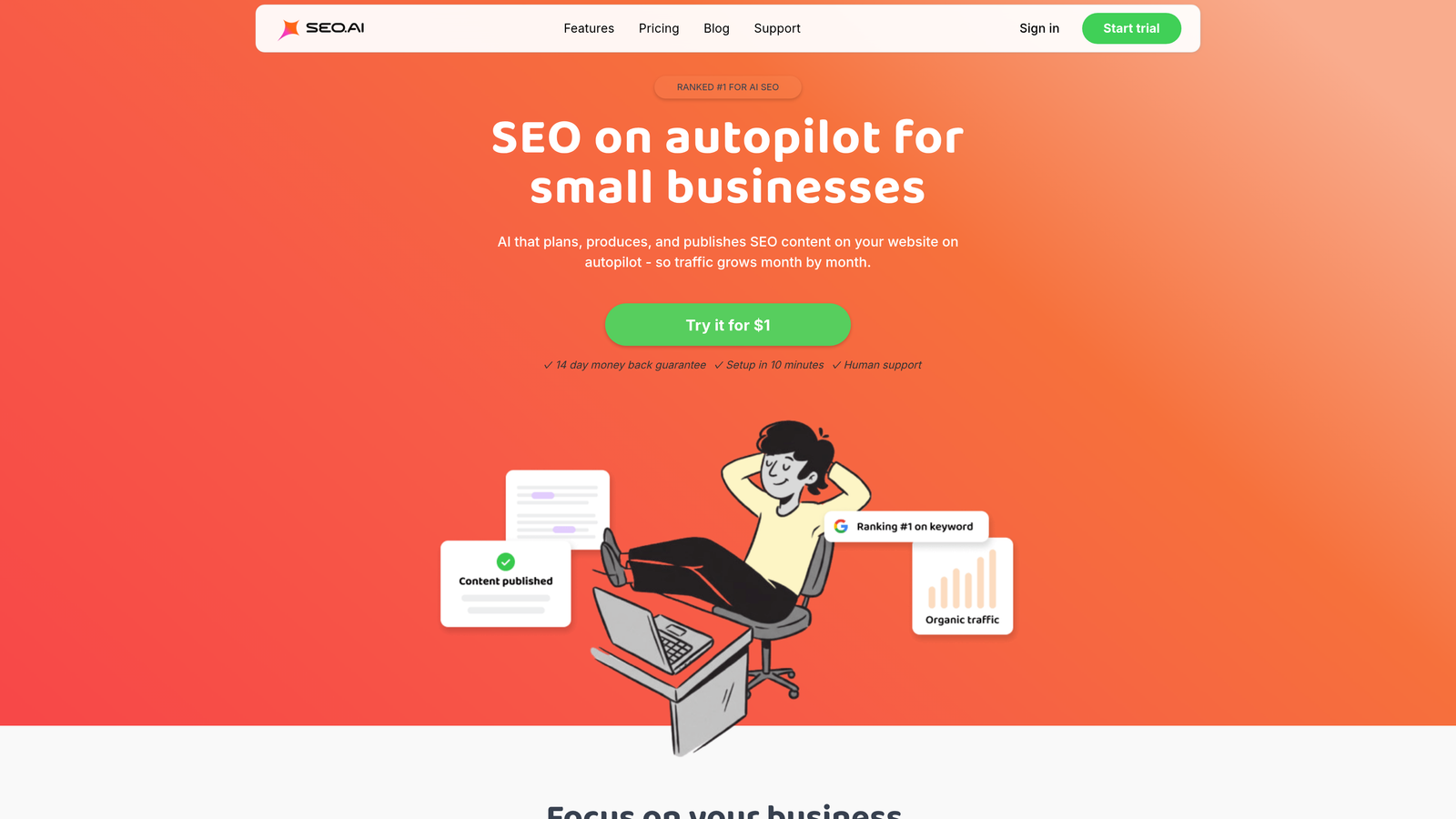 Screenshot of SEO.ai website