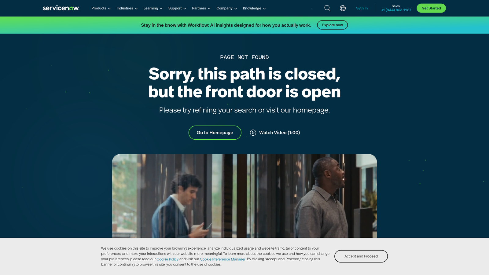 Screenshot of ServiceNow Now Assist website