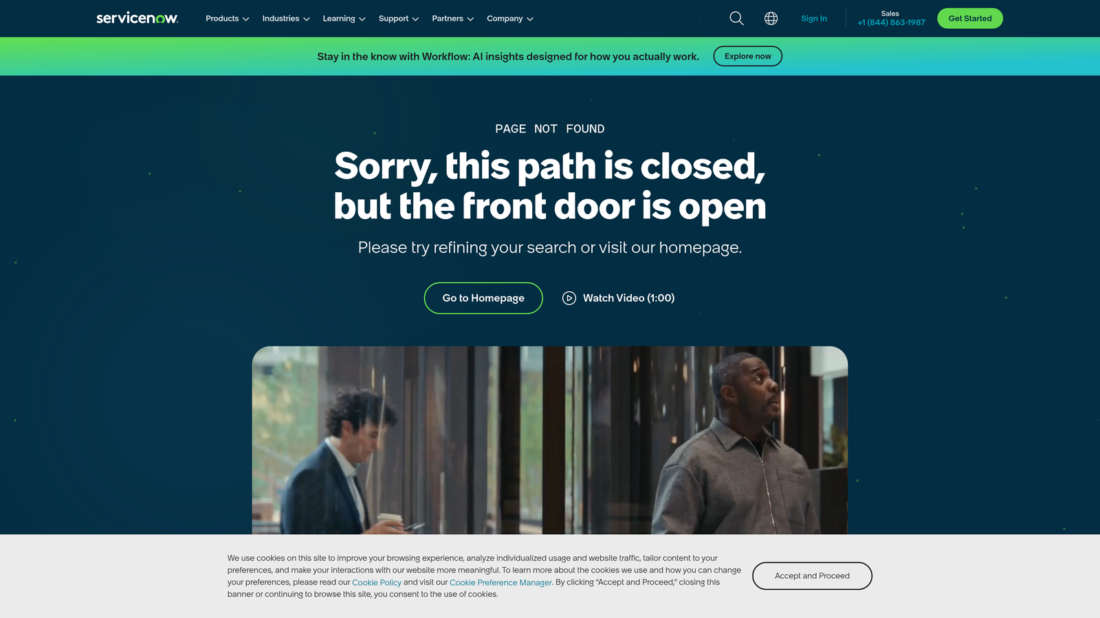 Screenshot of ServiceNow Now Assist website