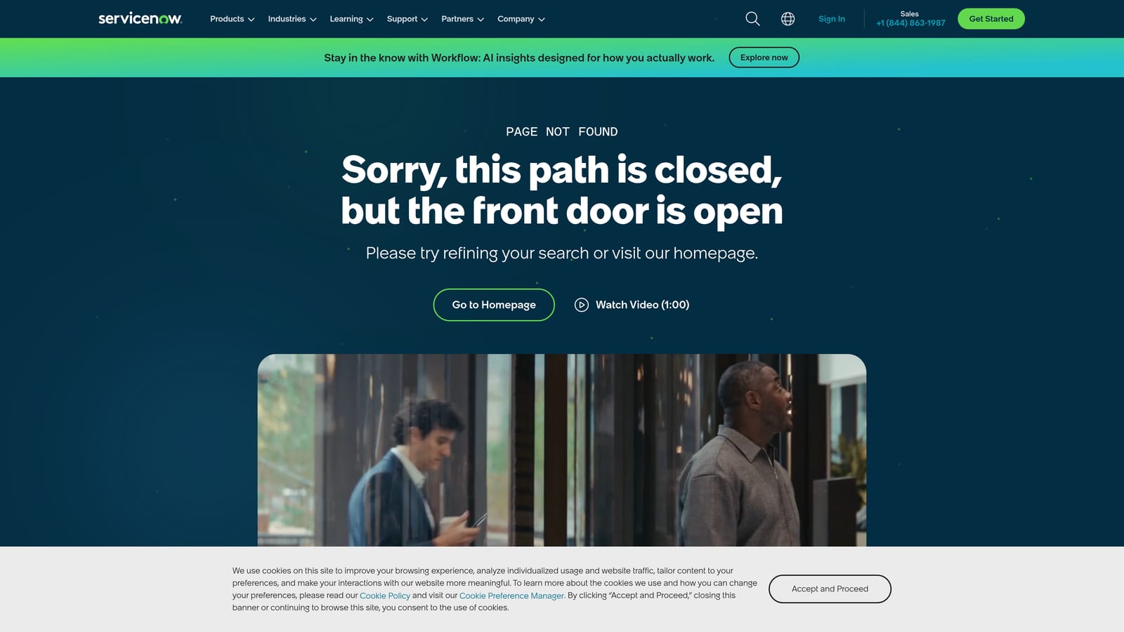 Screenshot of ServiceNow Now Assist website