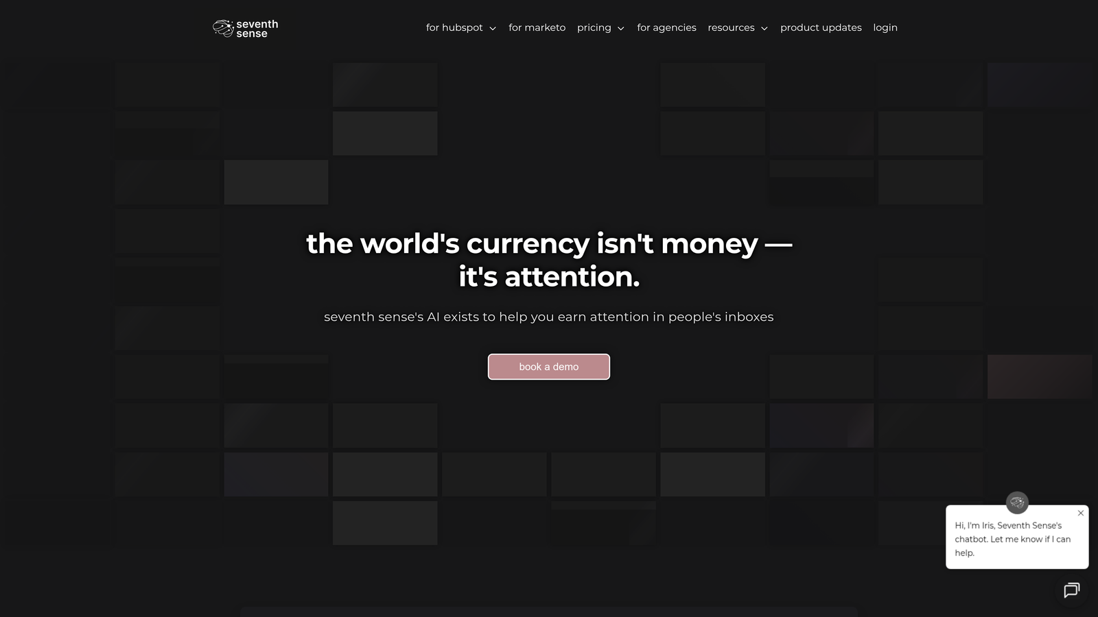 Screenshot of Seventh Sense website