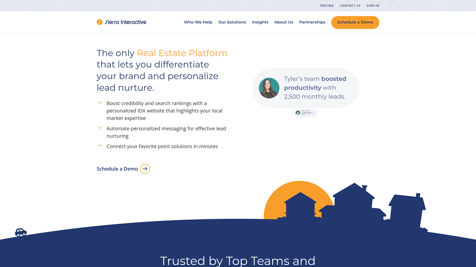 Screenshot of Sierra Interactive website