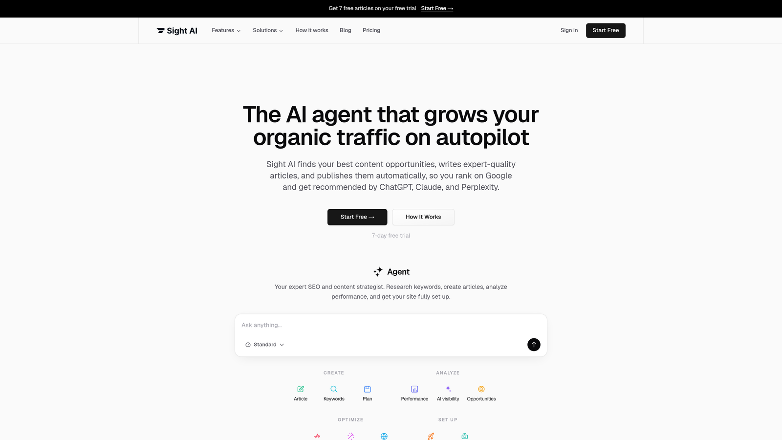 Screenshot of Sight AI website