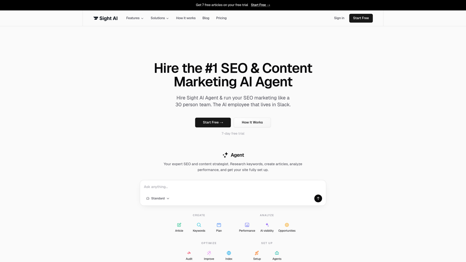 Screenshot of Sight AI website