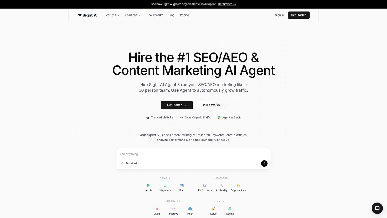 Screenshot of Sight AI website