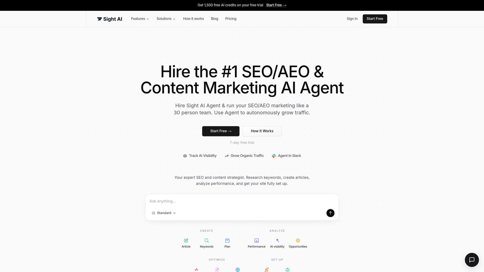 Screenshot of Sight AI website