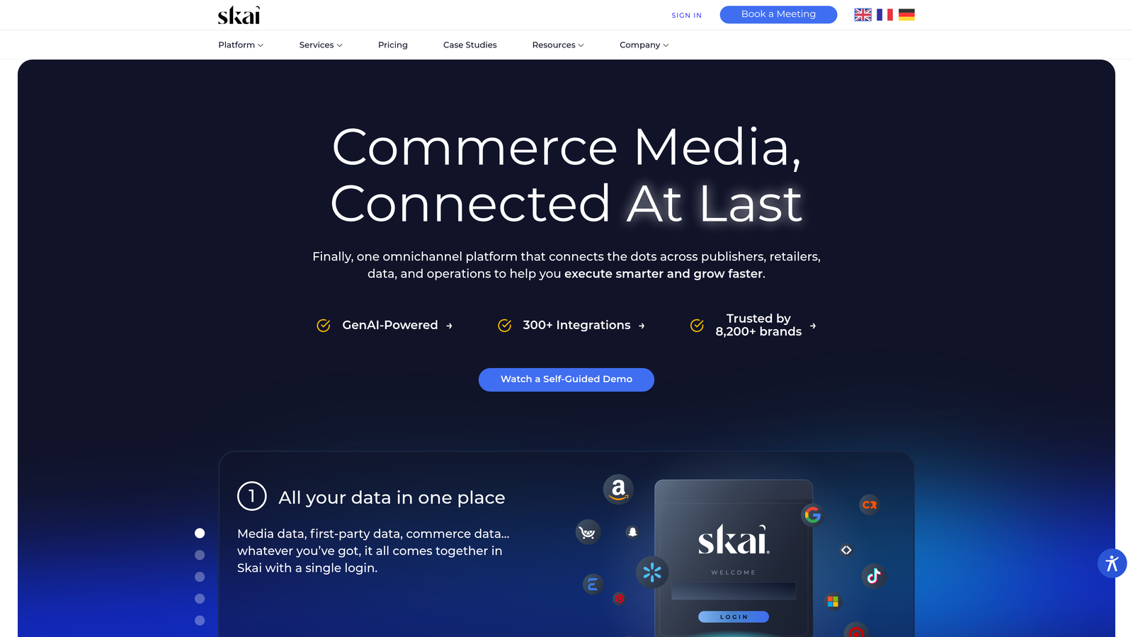 Screenshot of Skai website