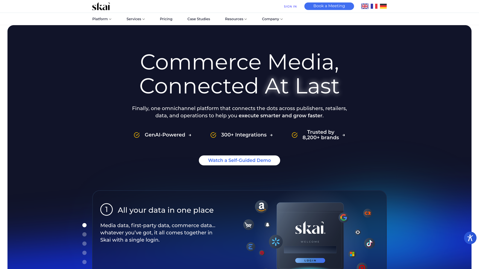 Screenshot of Skai website