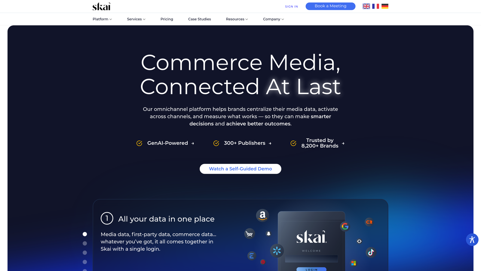 Screenshot of Skai website