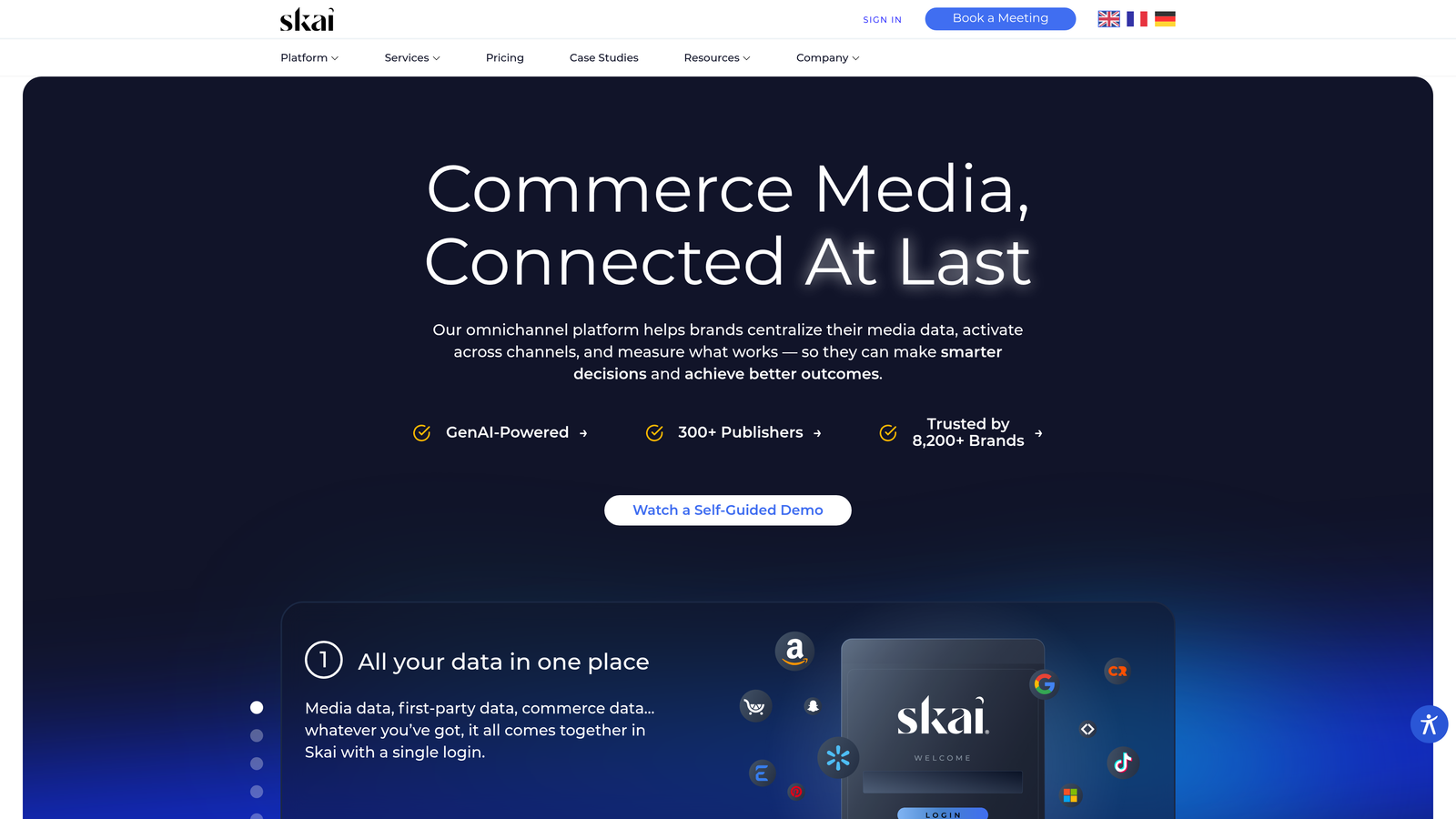 Screenshot of Skai website