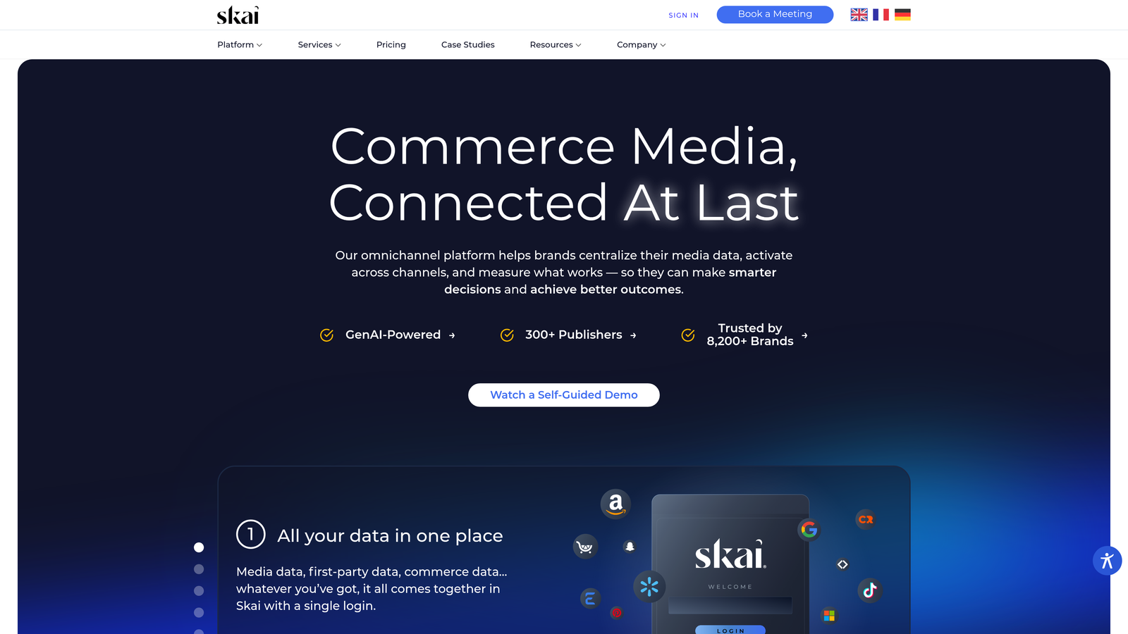 Screenshot of Skai website