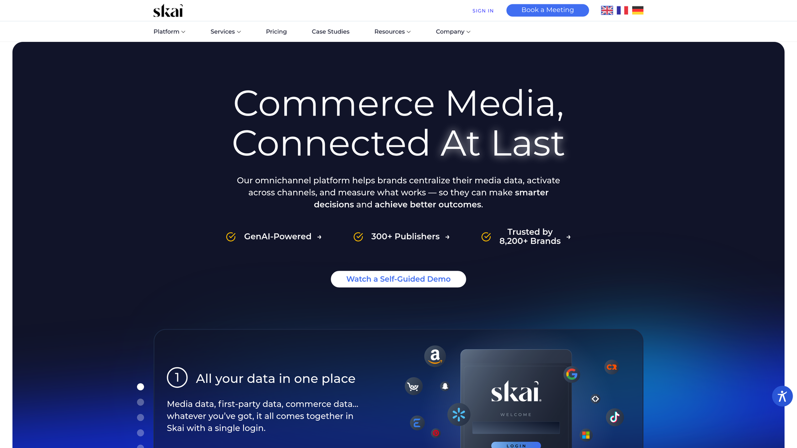 Screenshot of Skai website