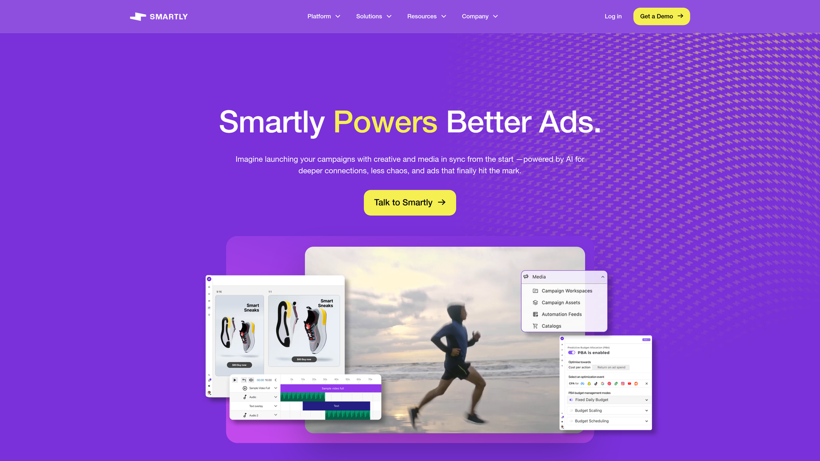 Screenshot of Smartly.io Creative Studio website