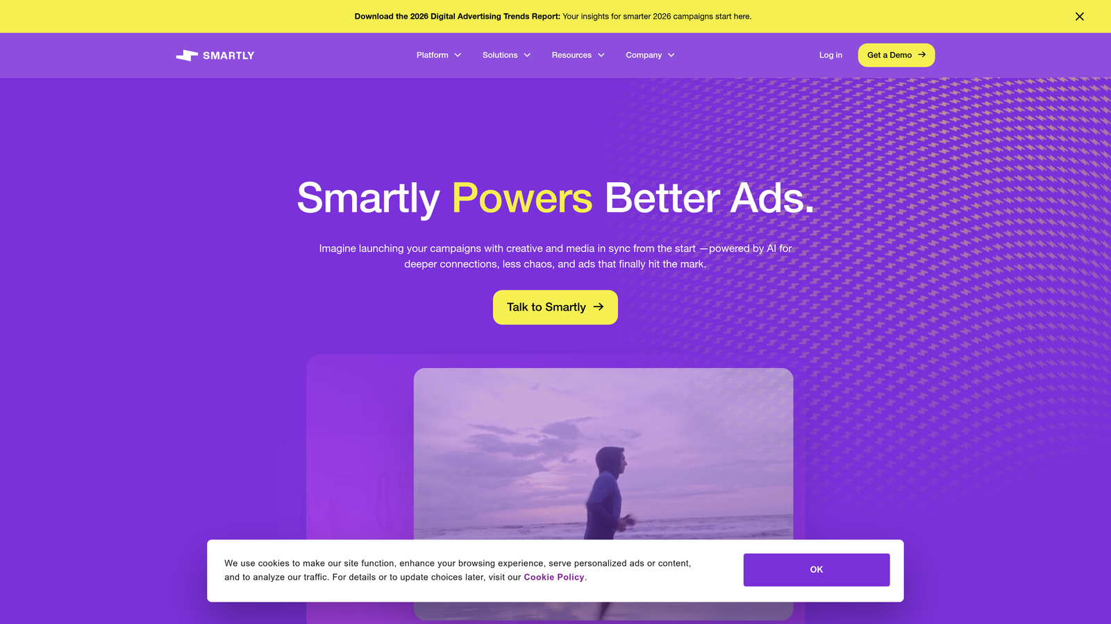 Screenshot of Smartly.io website