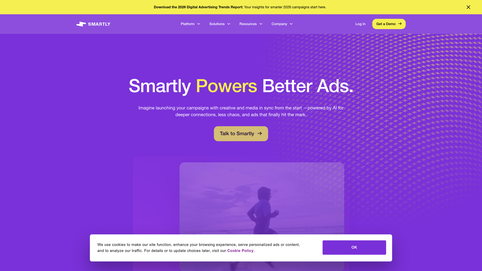 Screenshot of Smartly.io website