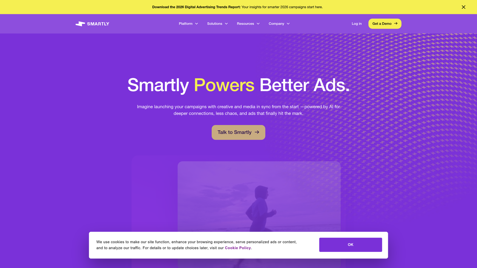 Screenshot of Smartly.io website