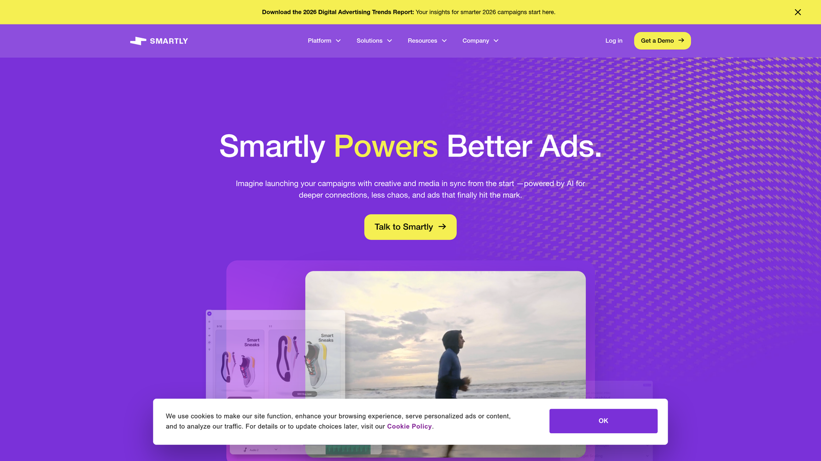 Screenshot of Smartly.io website