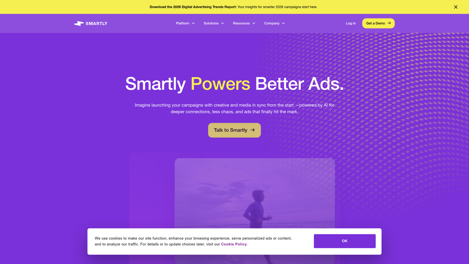 Screenshot of Smartly.io website