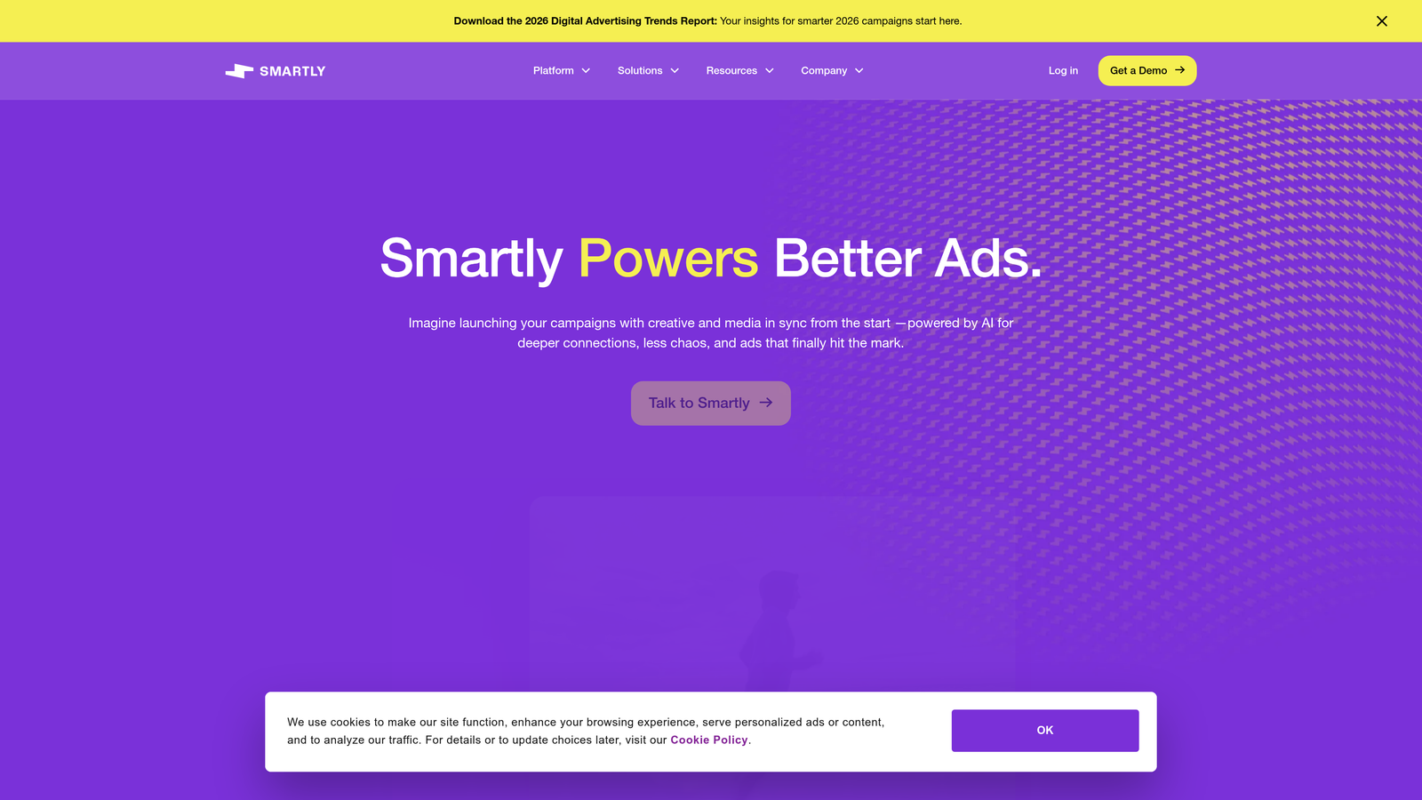Screenshot of Smartly.io website