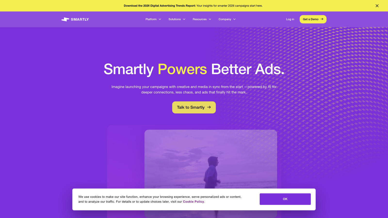 Screenshot of Smartly.io website