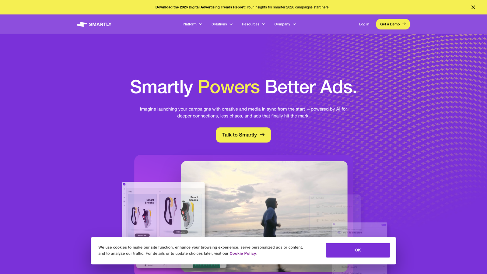 Screenshot of Smartly.io website