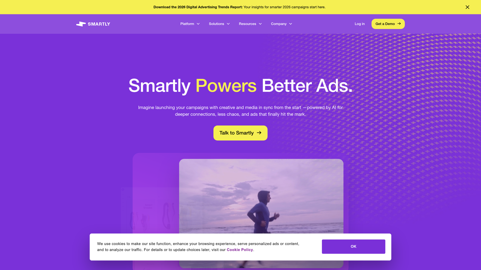 Screenshot of Smartly.io website