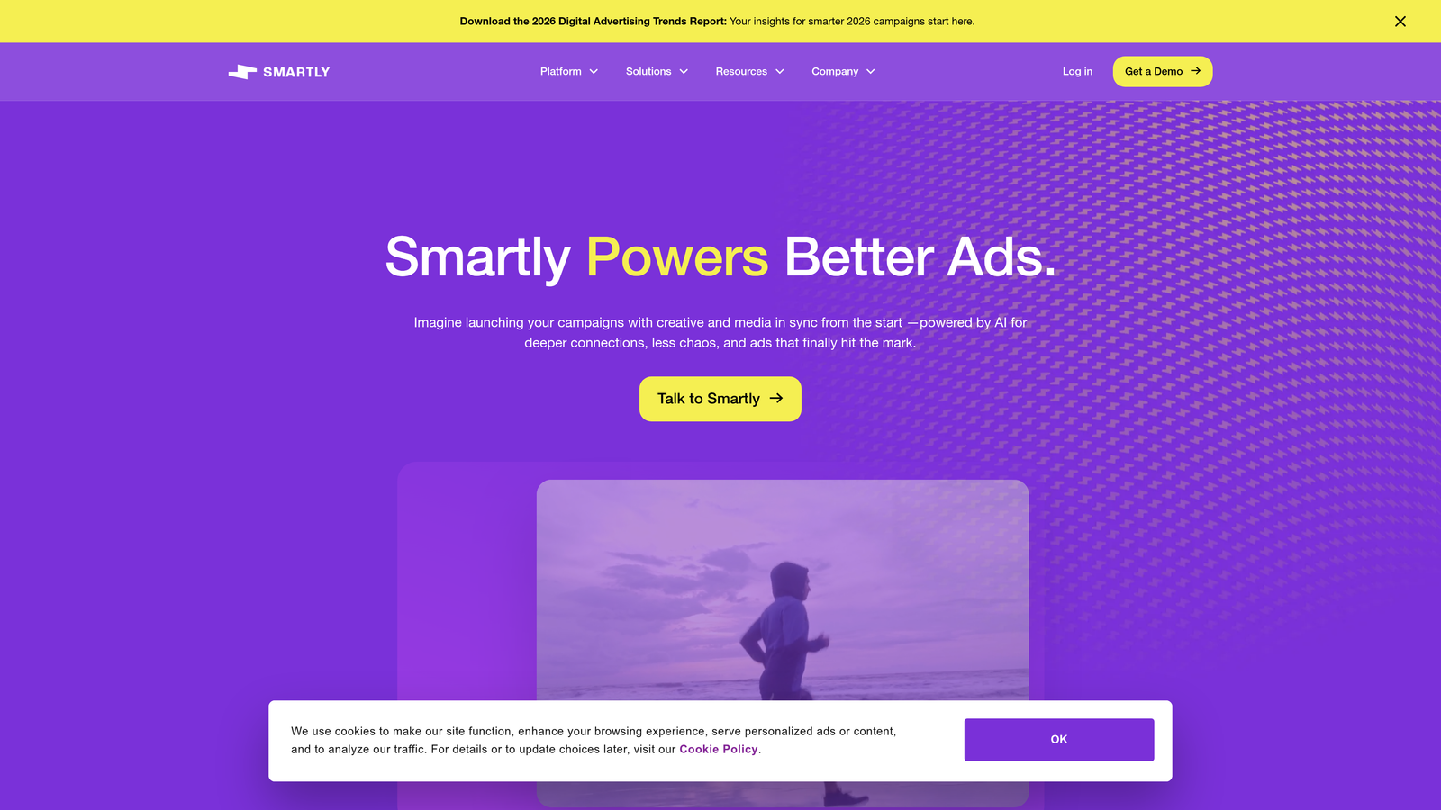 Screenshot of Smartly.io website