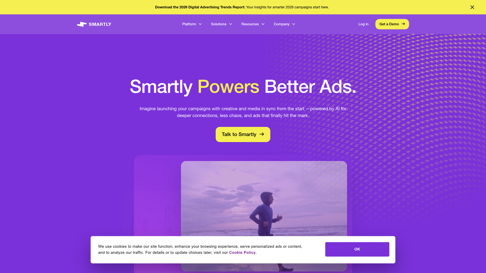 Screenshot of Smartly.io website