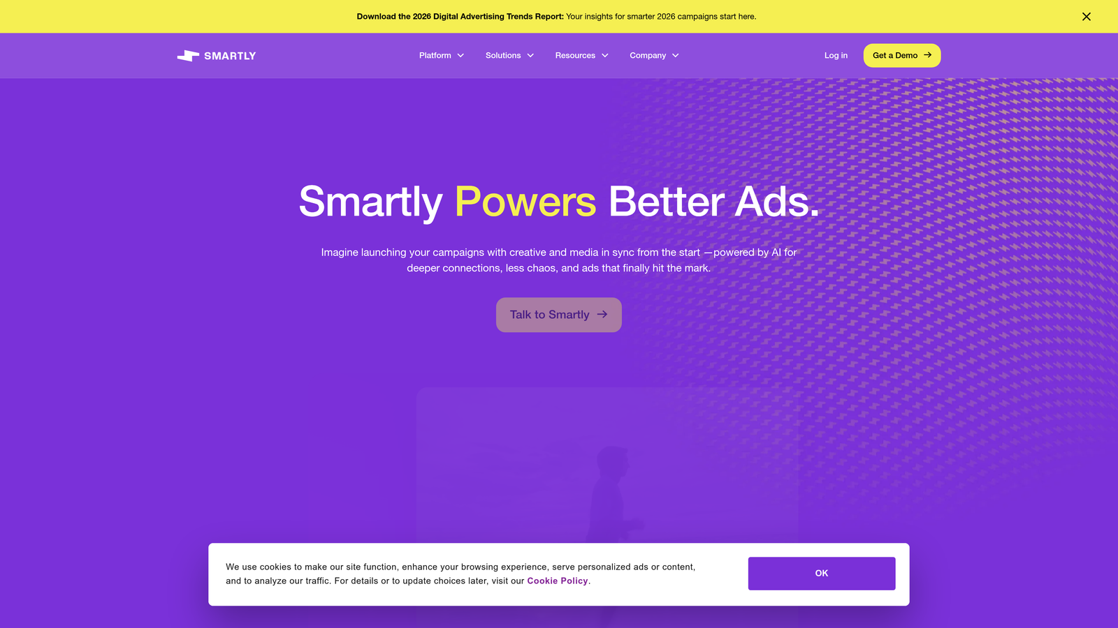Screenshot of Smartly.io website
