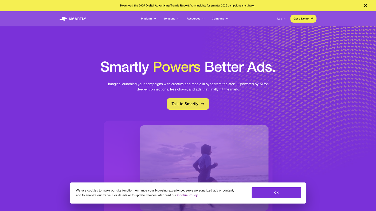 Screenshot of Smartly.io website