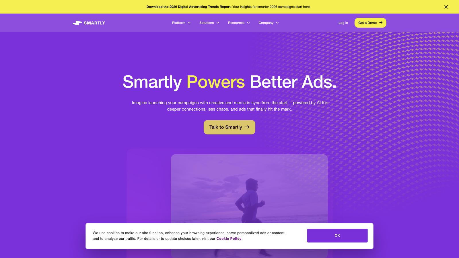 Screenshot of Smartly.io website