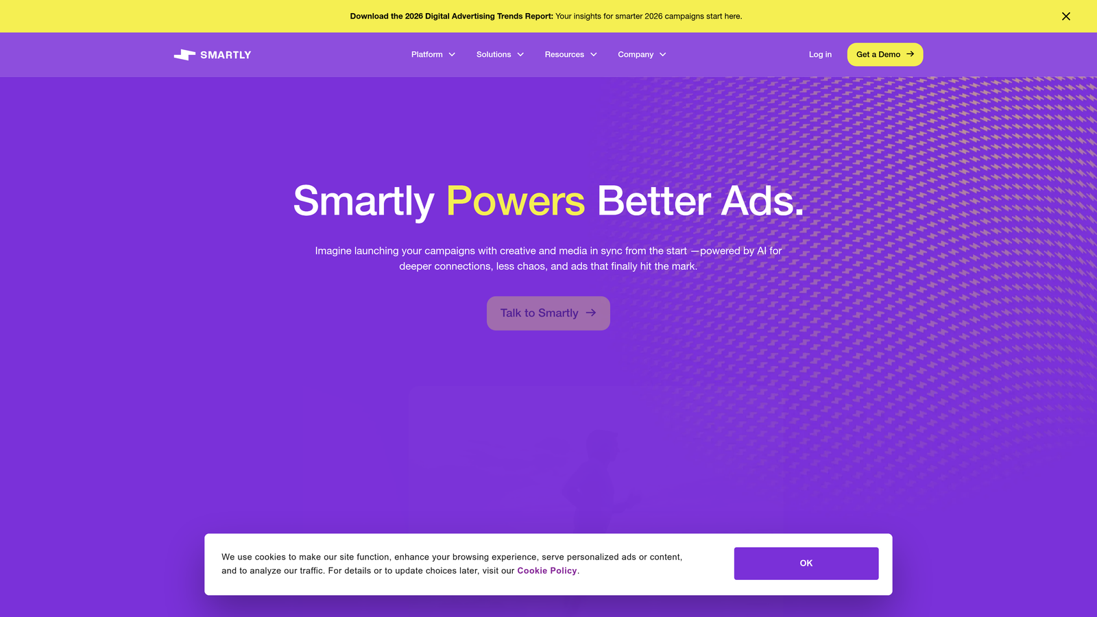 Screenshot of Smartly.io website