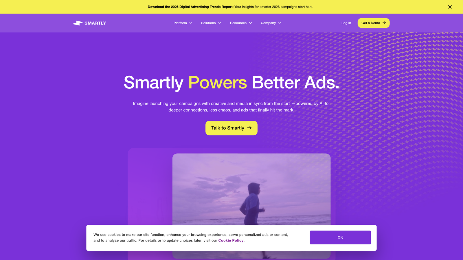 Screenshot of Smartly.io website
