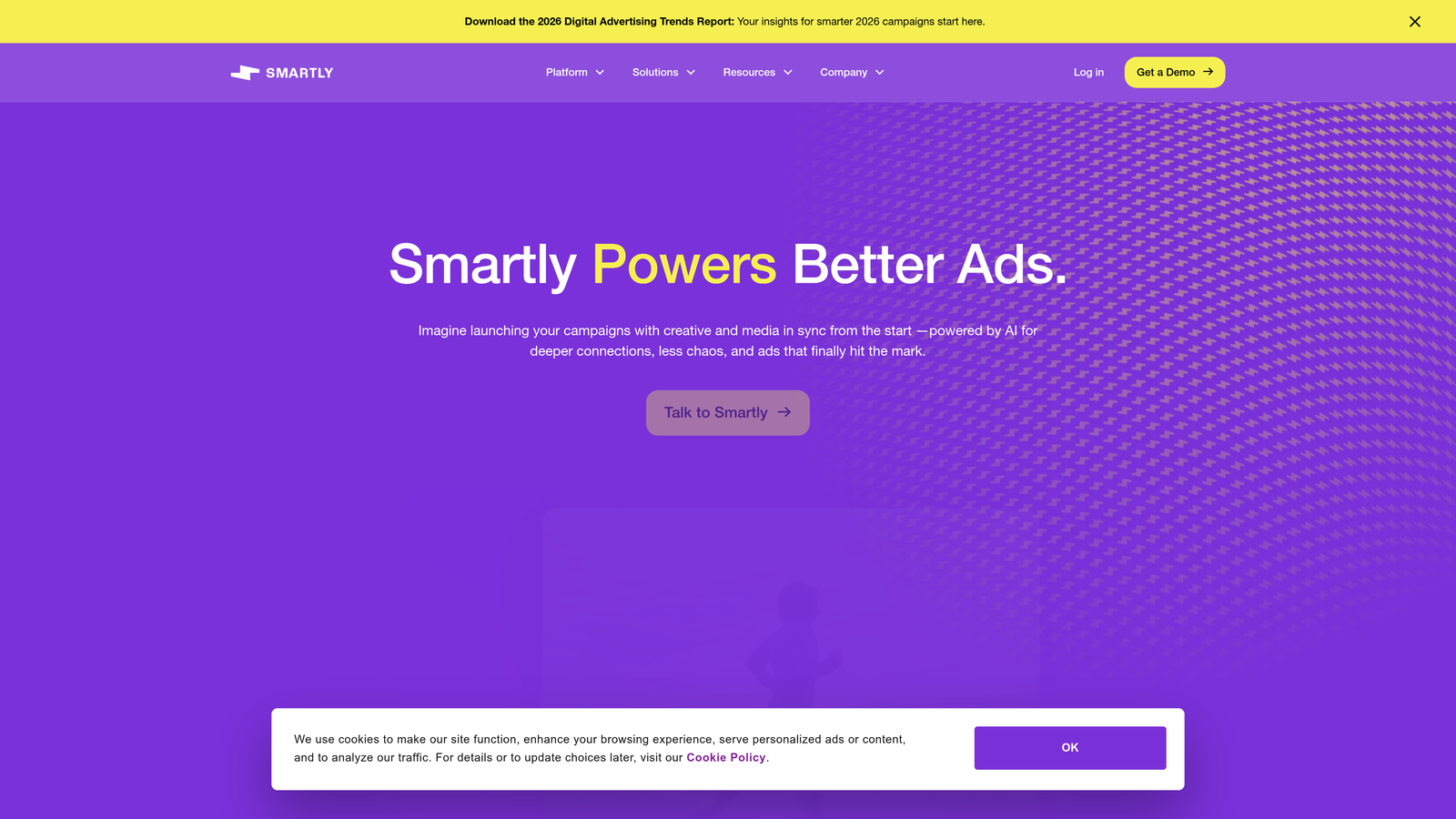 Screenshot of Smartly.io website