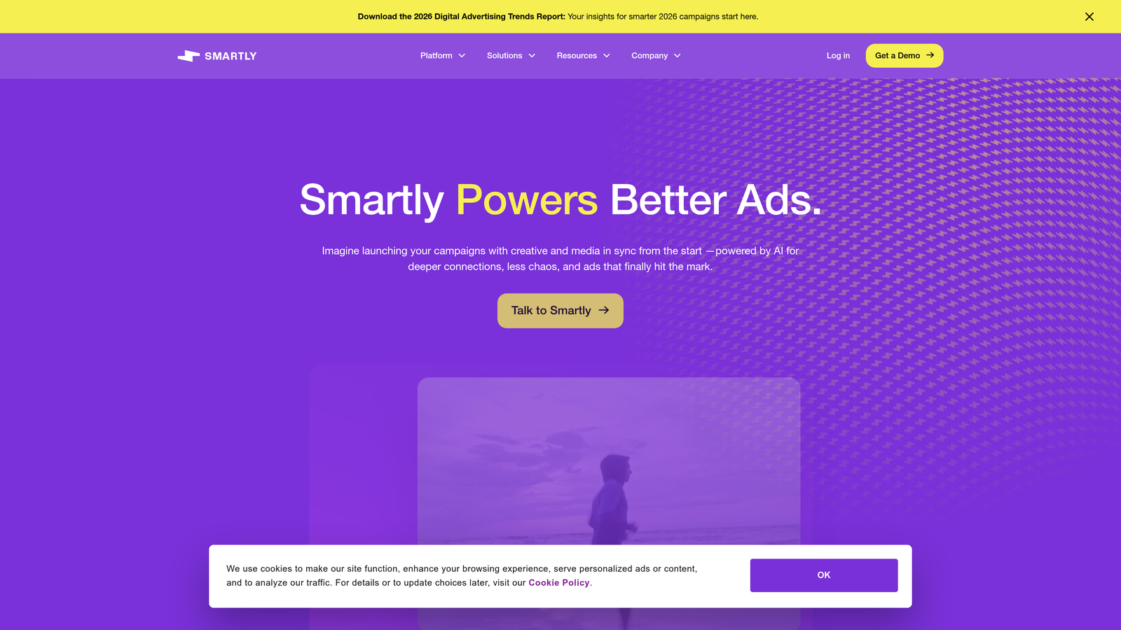Screenshot of Smartly.io website