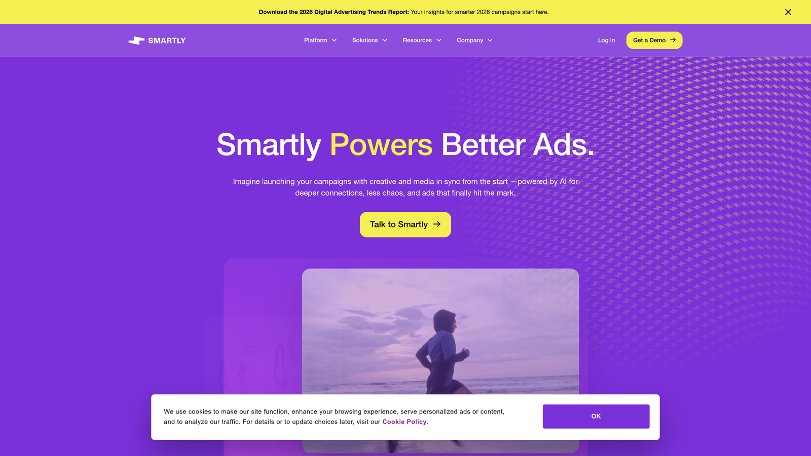Screenshot of Smartly.io website