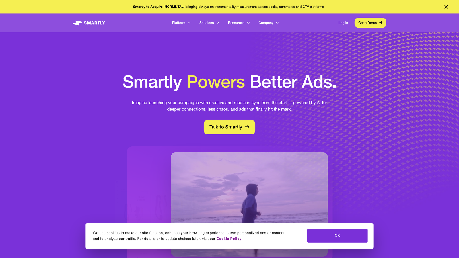 Screenshot of Smartly.io website