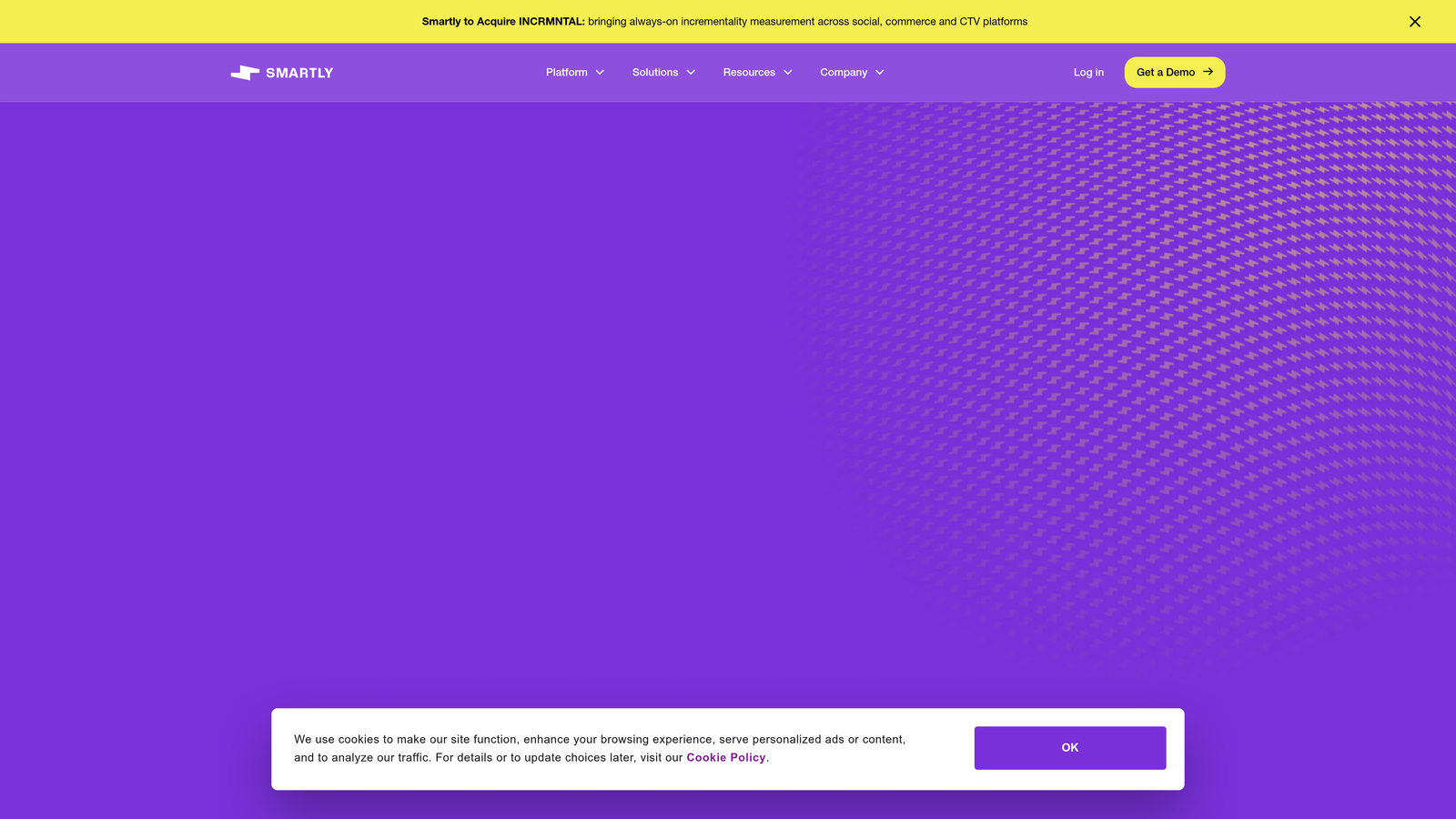 Screenshot of Smartly.io website