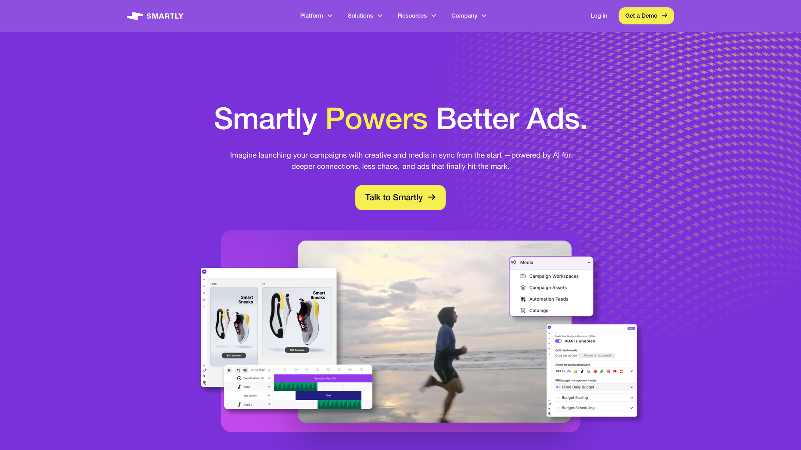 Screenshot of Smartly.io website