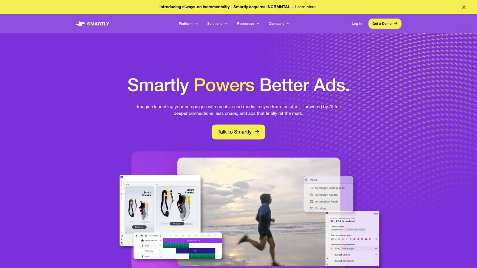 Screenshot of Smartly.io website