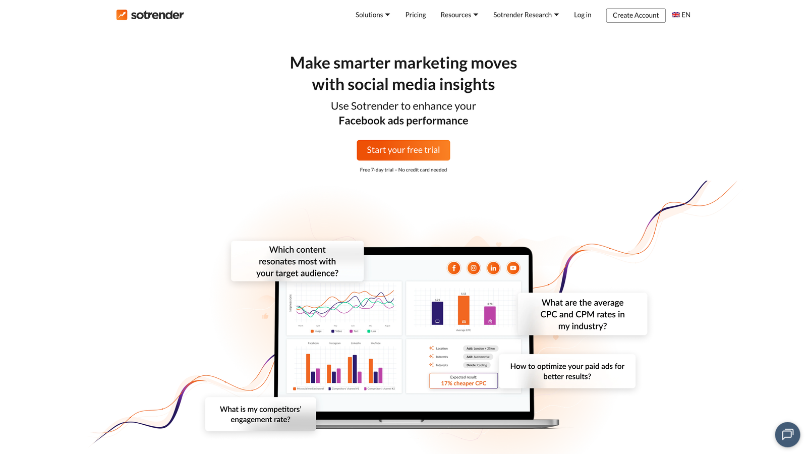 Screenshot of Sotrender website