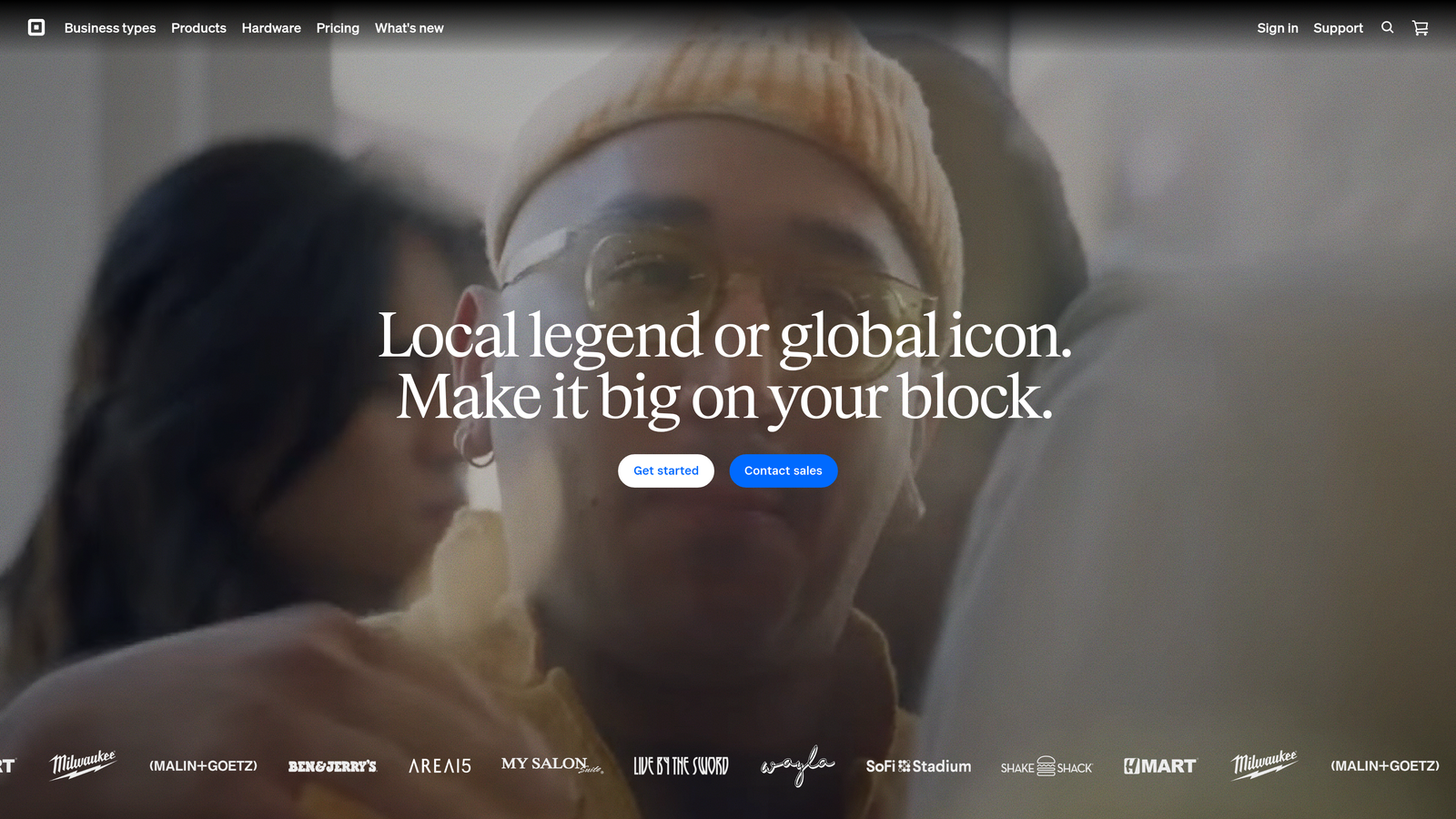 Screenshot of Square Online website