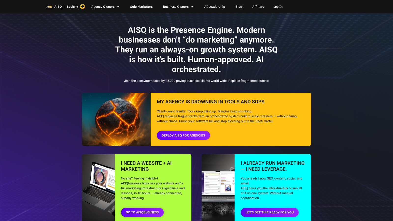 Screenshot of Squirrly SEO website