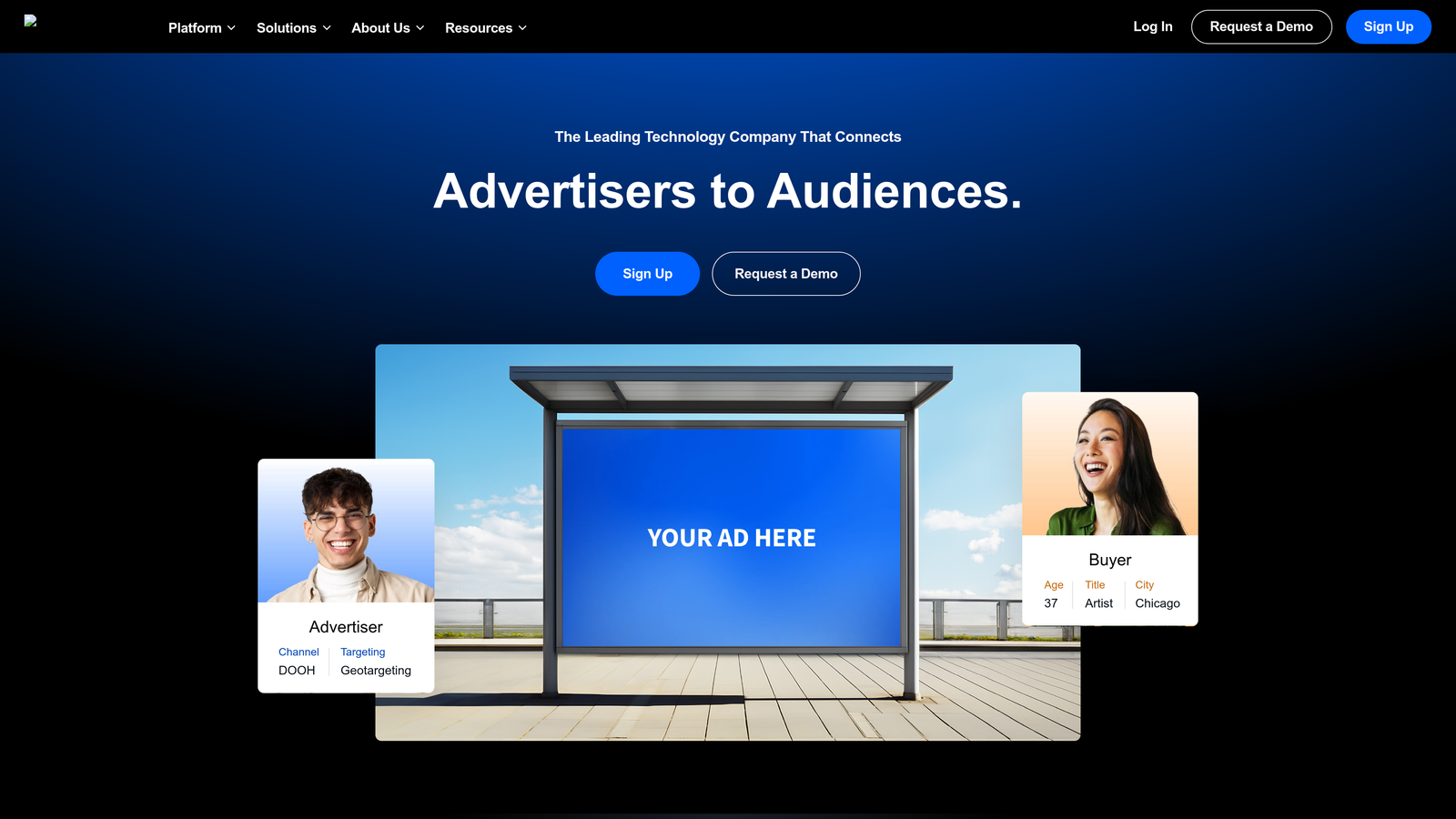 Screenshot of StackAdapt website
