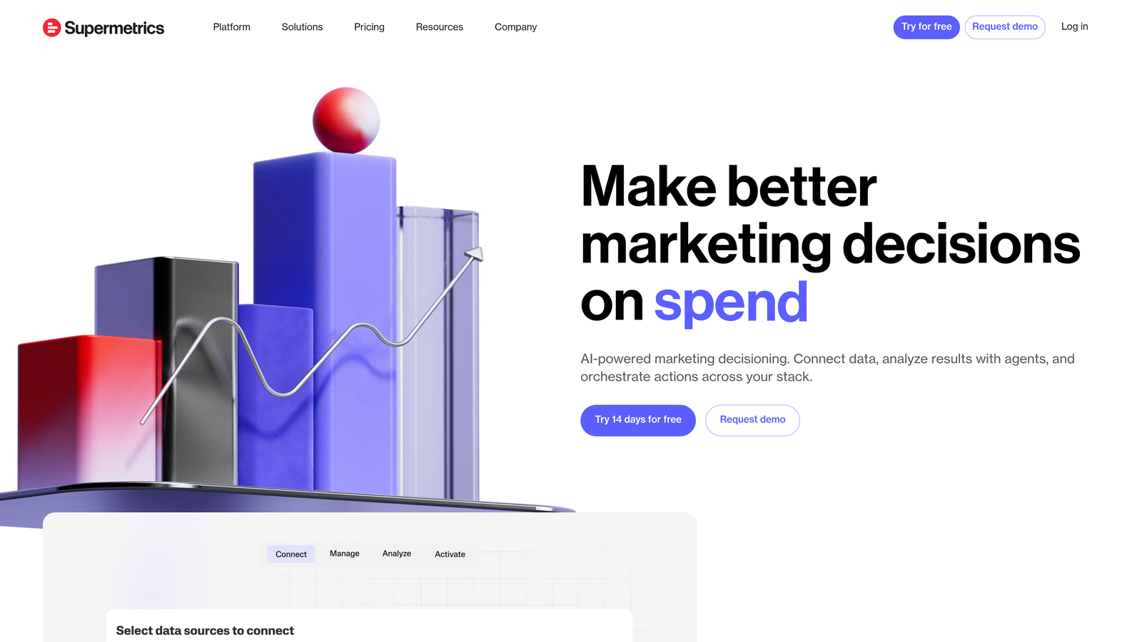 Screenshot of Supermetrics website