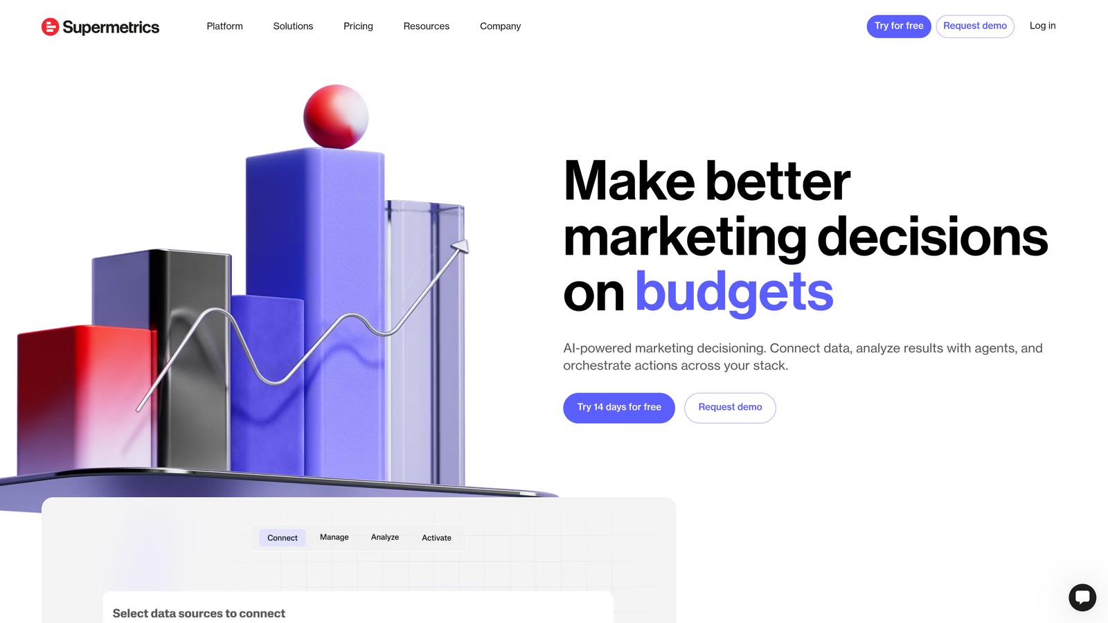 Screenshot of Supermetrics website